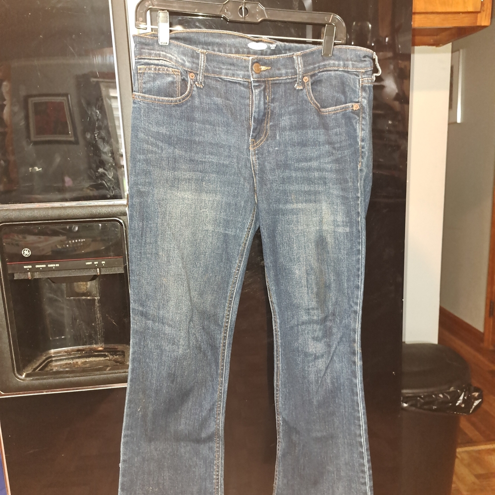 Old Navy Dark Blue Straight Leg Jeans